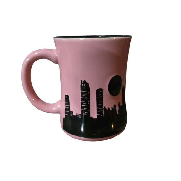 Pink & Black Atlanta Skyline Georgia Raised Embossed APS Brand Coffee Mug - Picture 3 of 5